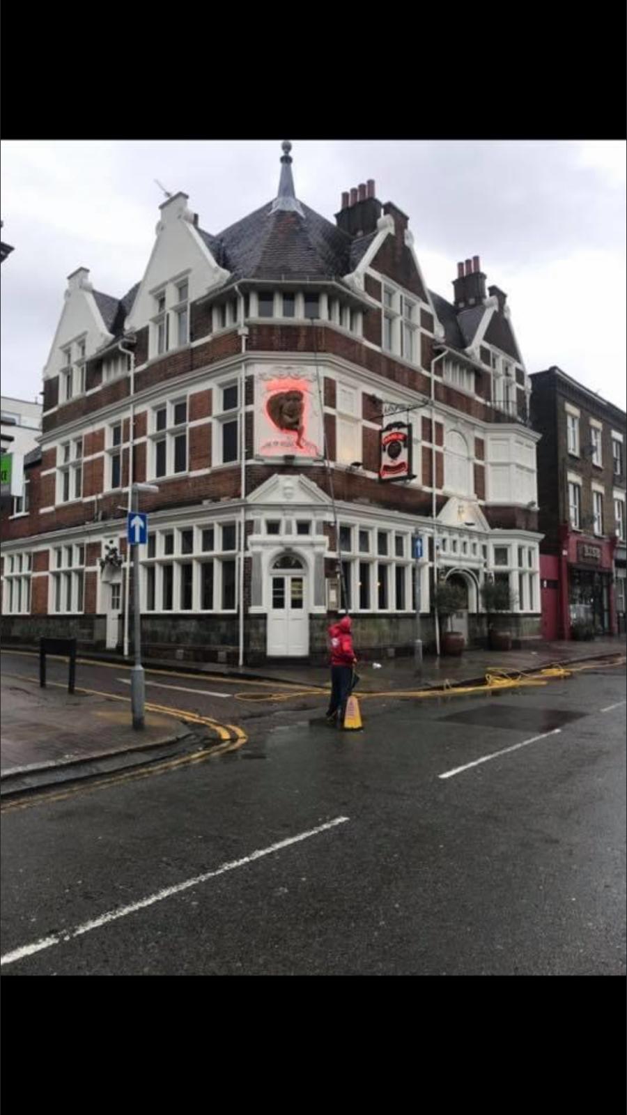 Nana cleaning Paradise Pub